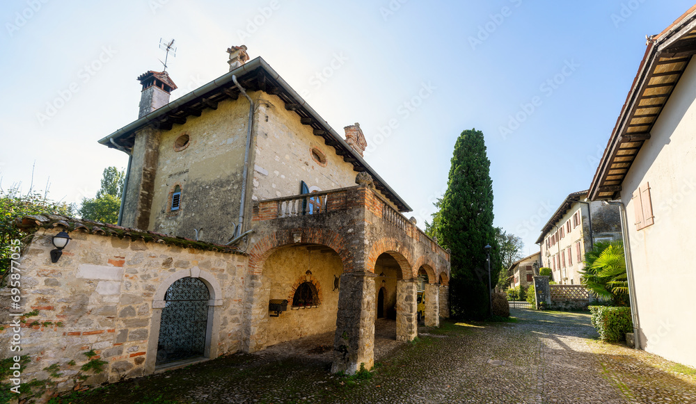 street in the old town, Strassoldo, Italy street in the old town, Strassoldo, Italy