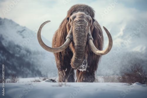 woolly mammoth, representing the extinct wildlife of the Pleistocene era. © Andrii Zastrozhnov