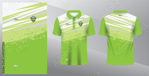 green abstract polo jersey mockup for sport uniform