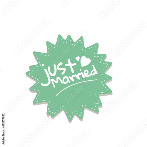 Light green wedding theme sticker. Our Wedding day. Heart-shaped, square, cloud-shaped stickers. ライトグリーンのウェディングテーマのステッカー。 私たちの結婚記念日。 ハート型、四角い、雲型のステッカー。