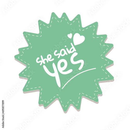Light green wedding theme sticker. Our Wedding day. Heart-shaped, square, cloud-shaped stickers. ライトグリーンのウェディングテーマのステッカー。 私たちの結婚記念日。 ハート型、四角い、雲型のステッカー。