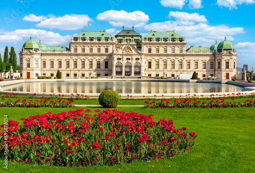 Upper Belvedere palace and gardens in Vienna, Austria