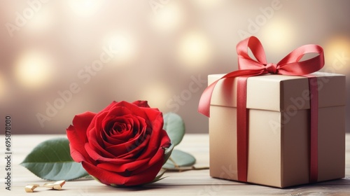 Elegant Valentine s Gift and Red Rose