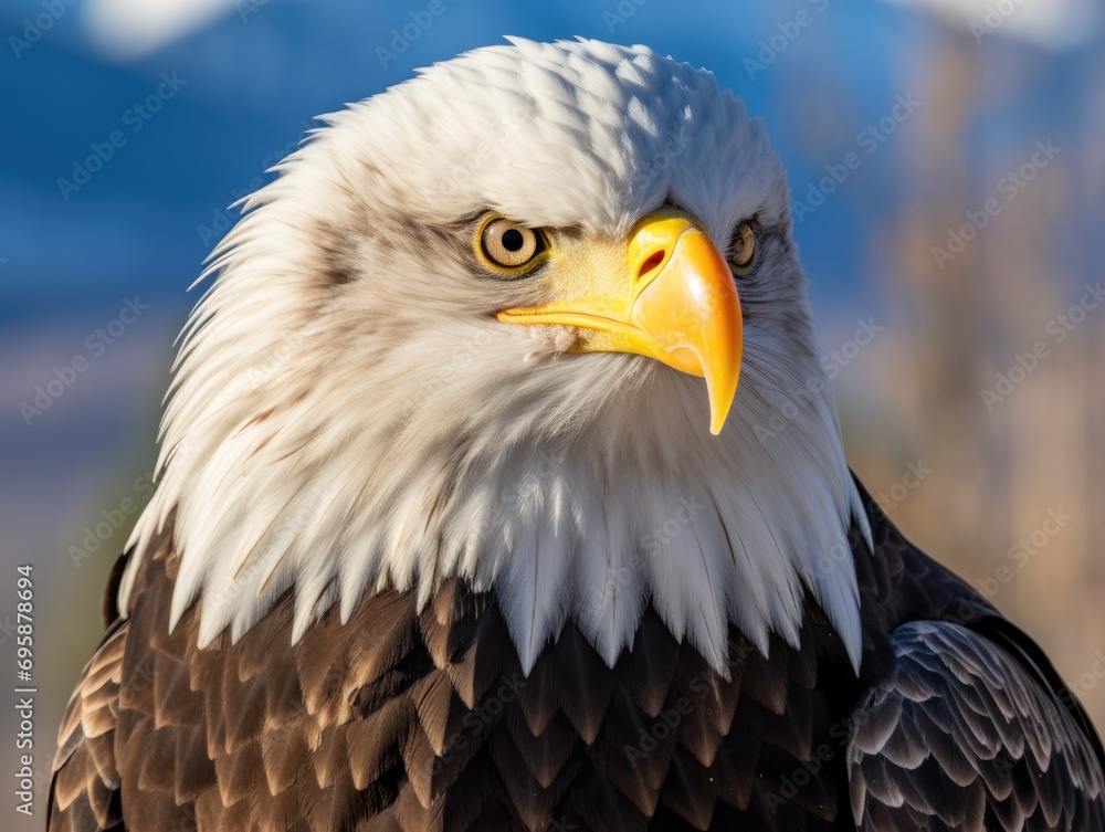 Obraz premium American bald eagle in the nature background