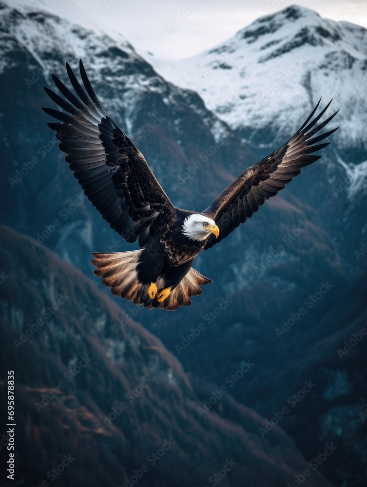 American bald eagle in the nature background