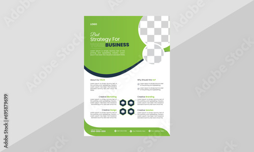 Creative Business Flyer Template Design in A4 Size Paper photo