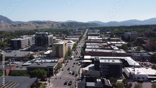 Aerial view of Bozeman City Center photo