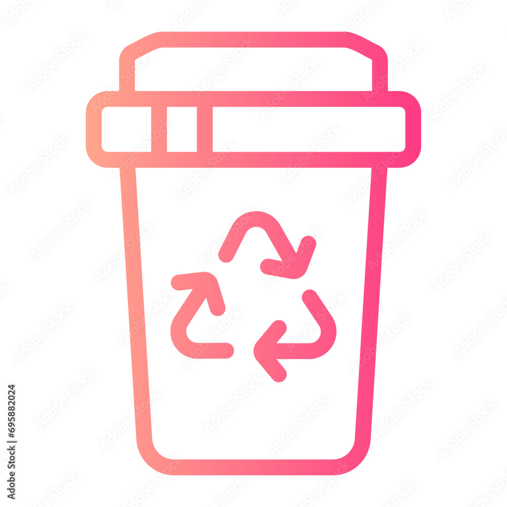 Obraz premium recycle bin gradient icon