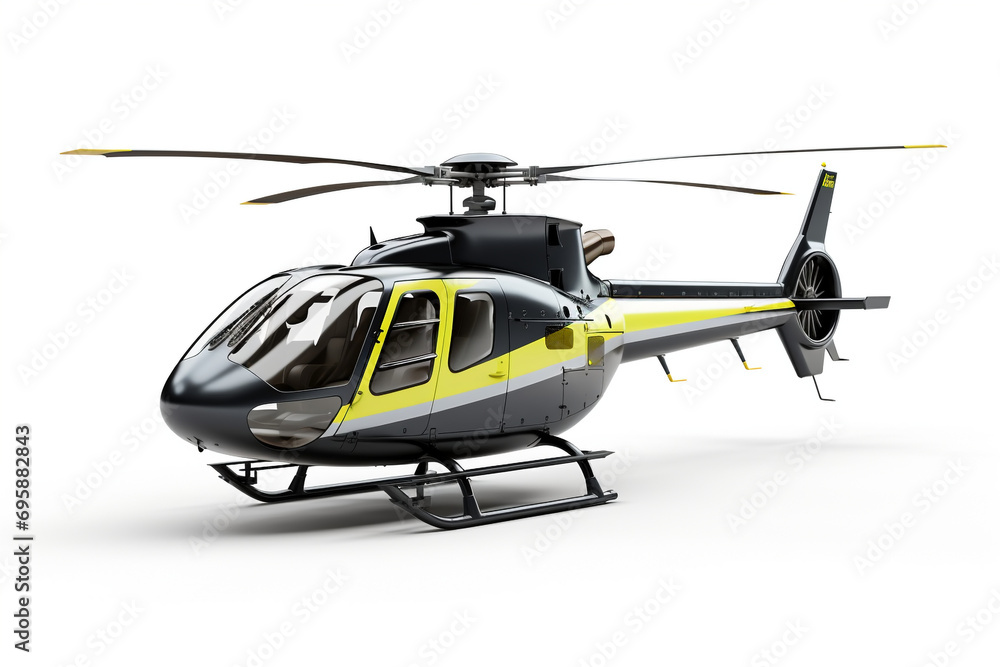 Fototapeta premium helicopter isolated on the white background. 3d illustration