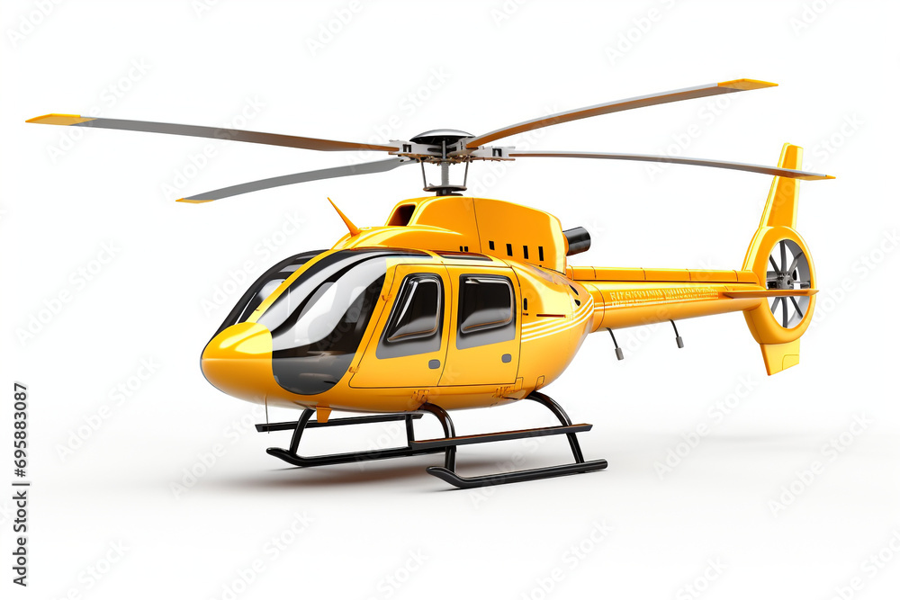 Fototapeta premium helicopter isolated on the white background. 3d illustration