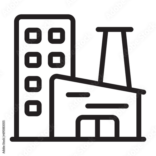 Factory plant line icon