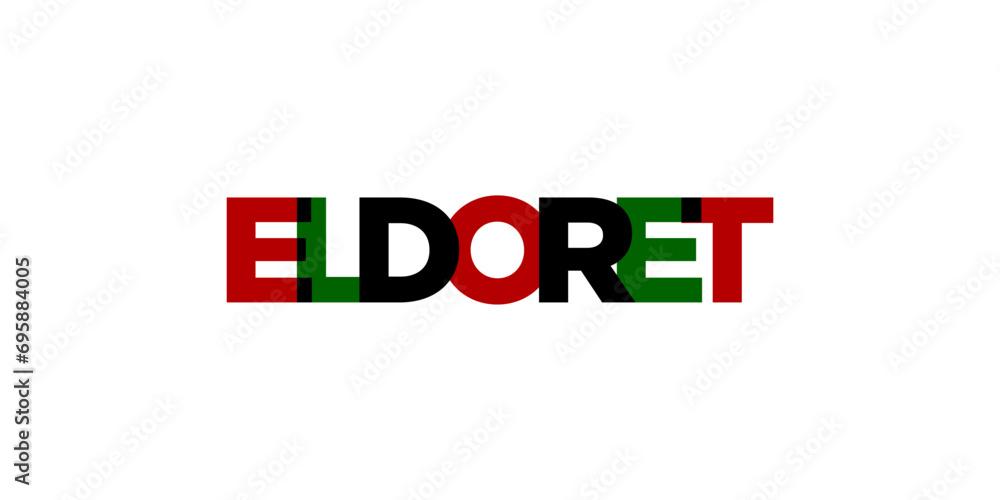 Eldoret in the Kenya emblem. The design features a geometric style, vector illustration with bold typography in a modern font. The graphic slogan lettering. Eldoret in the Kenya emblem. The design features a geometric style, vector illustration with bold typography in a modern font. The graphic slogan lettering.