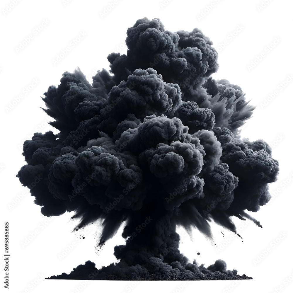 Large black fire smoke explosion. Large black fire smoke explosion.