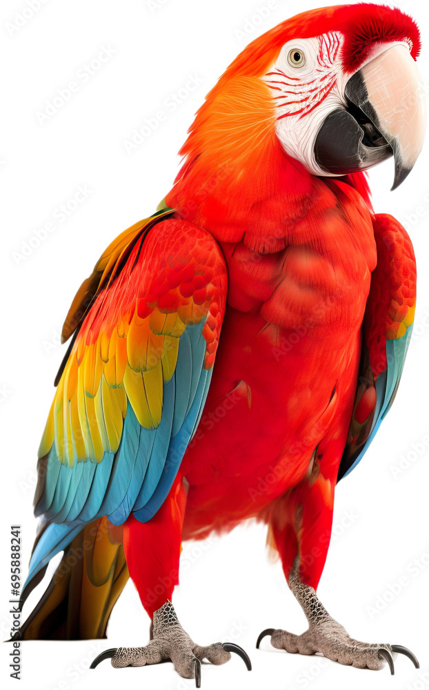 Fototapeta premium Parrot isolated on white background.