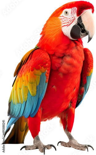 Parrot isolated on white background. photo
