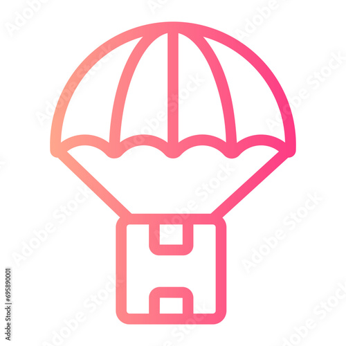 parcel gradient icon