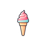 a logo for an ice cream brand, simple, transparent background. PNG