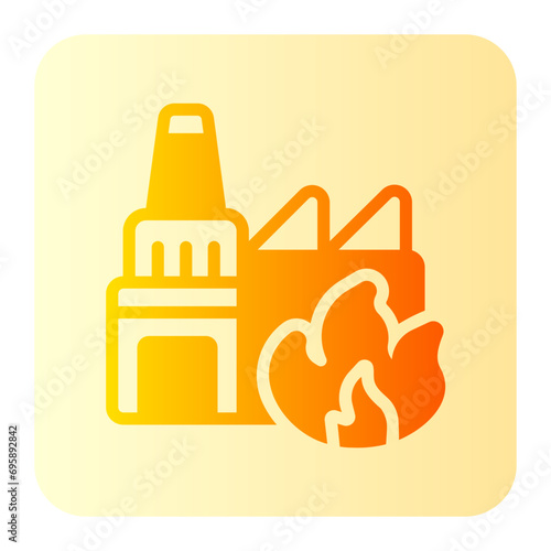 incineration gradient icon