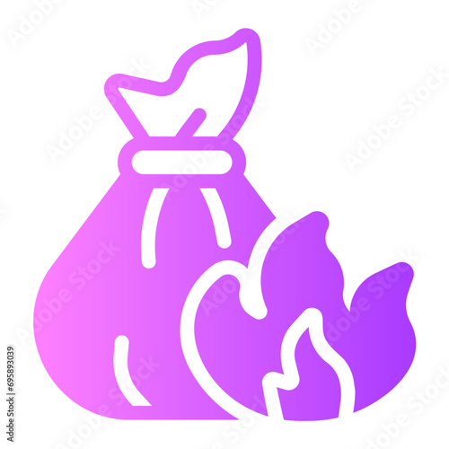 incineration gradient icon