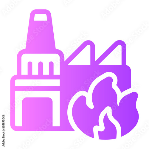 incineration gradient icon