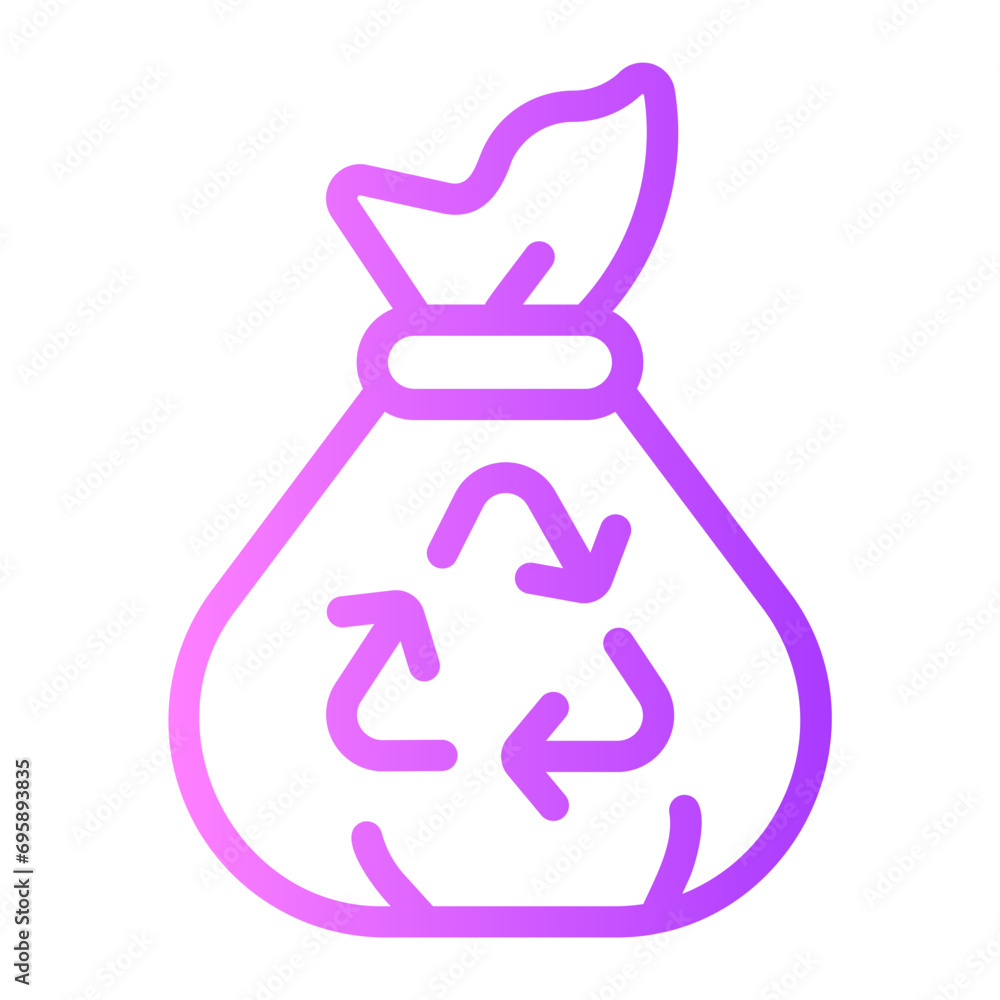 recycle bag gradient icon recycle bag gradient icon