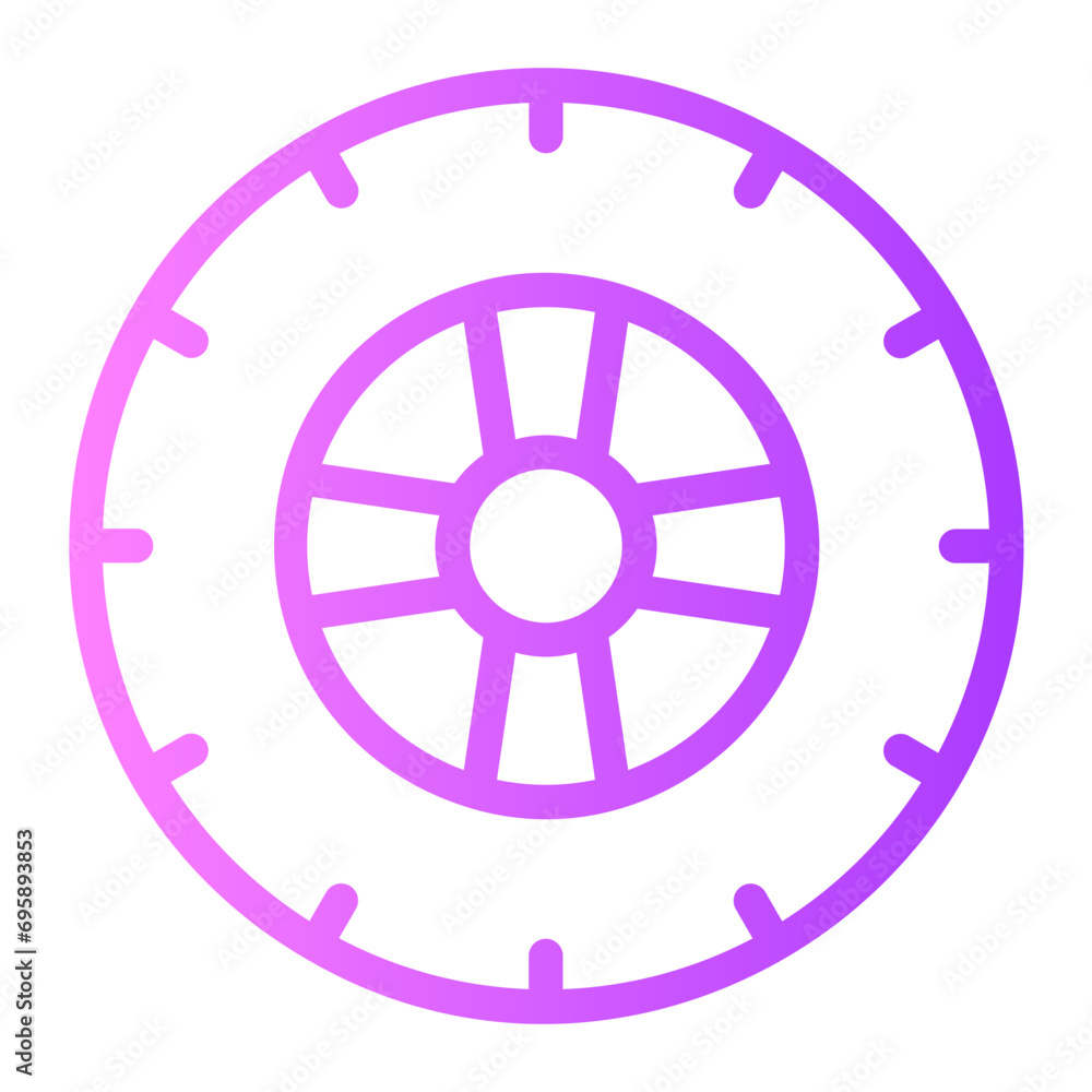 tyre gradient icon tyre gradient icon