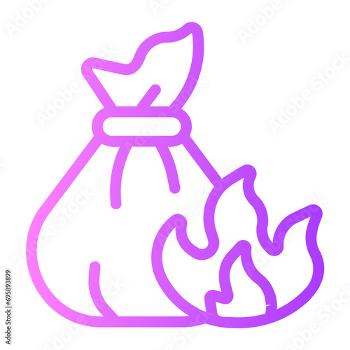 incineration gradient icon