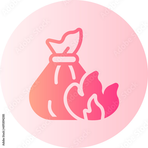 incineration gradient icon