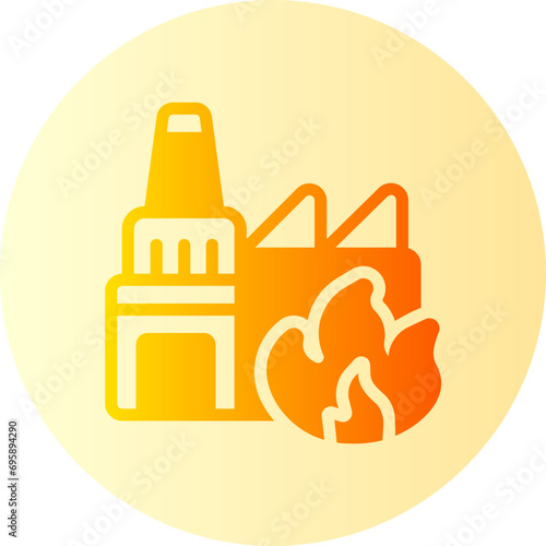 incineration gradient icon