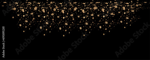 Gold luxury sparkle shape illustration element. Sparkling fireworks Gold glitter bursting in various shapes to celebrate and anniversary party concept.
