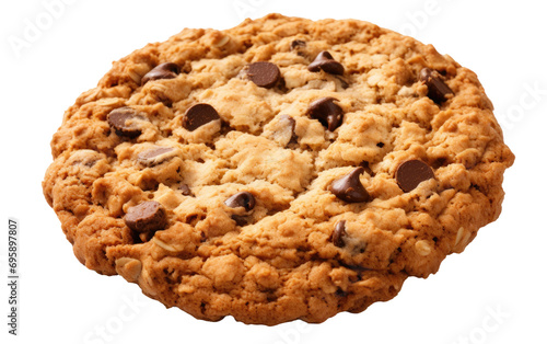 Oatmeal Cookie Delight On Isolated Background