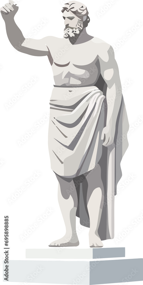 Greek statue isolated vector style illustration