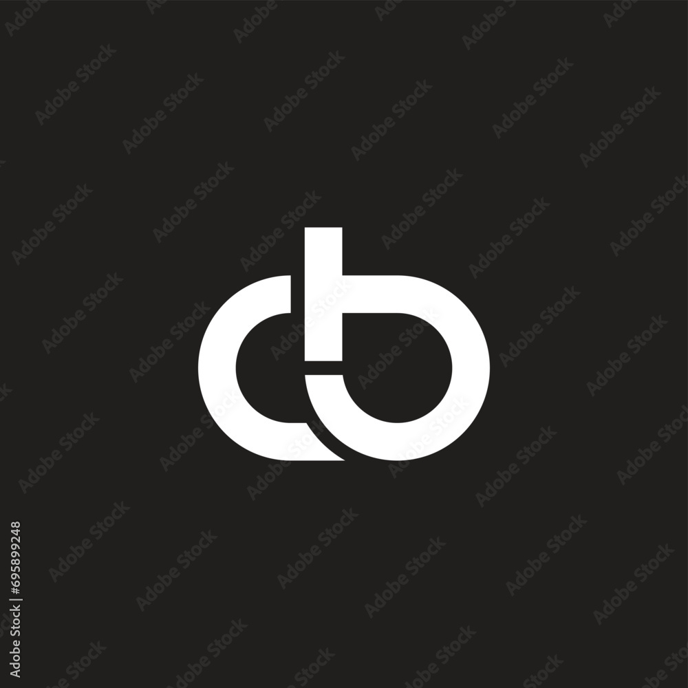 letter cb simple geometric linear logo vector letter cb simple geometric linear logo vector