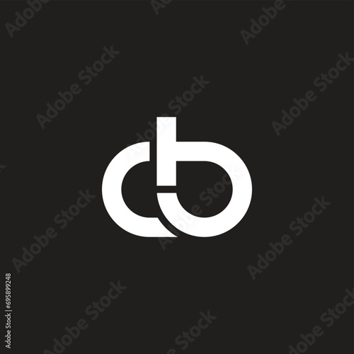 letter cb simple geometric linear logo vector photo