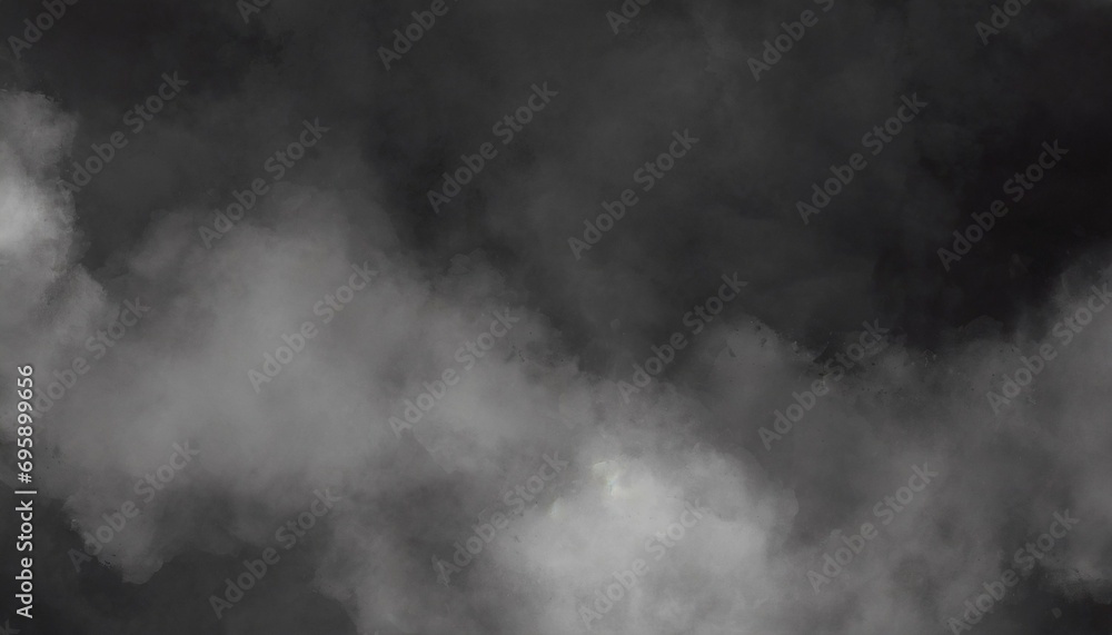 gray grunge smoke texture dark sky black night cloud horror theme background generative ai