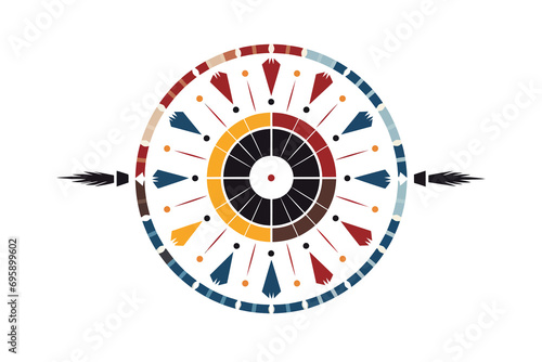 Native American Medicine Wheel vector flat isolated vector style illustration photo