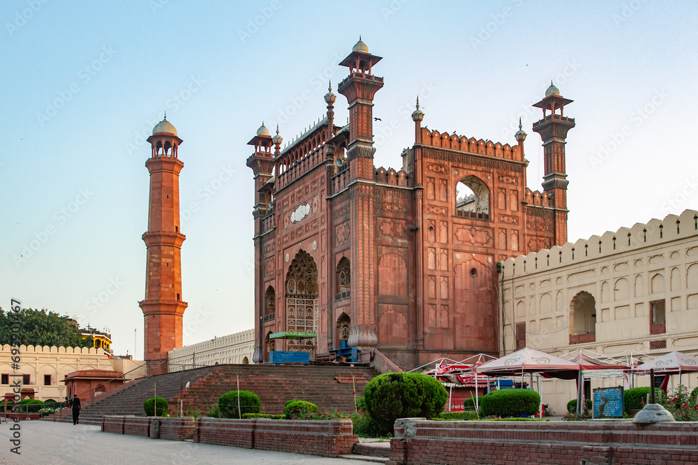 Lahore,,Punjab,,Pakistan.,April,10,,2021.,Famous,Shahi,Mosque,At