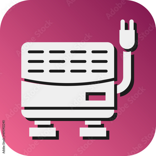 Convector Vector Glyph Gradient Background Icon Design