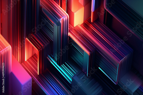 3D vertical background with abstract style