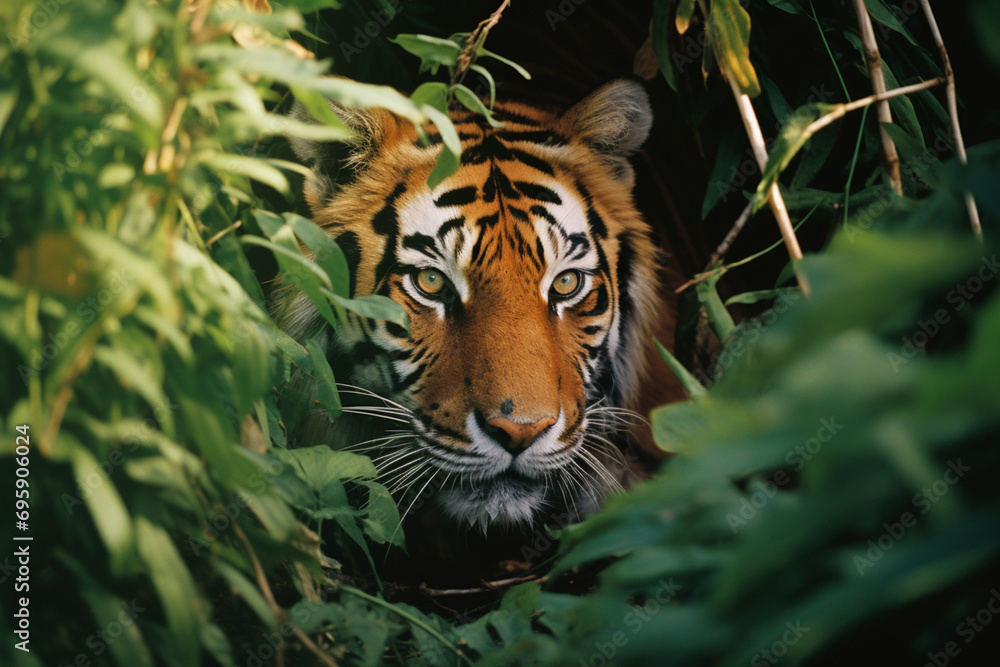 Visual patterns inspired by the habitat of the Amur Tiger, emphasizing the need for conservation of this endangered big cat. Visual patterns inspired by the habitat of the Amur Tiger, emphasizing the need for conservation of this endangered big cat.