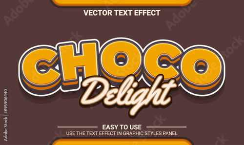 3d choco delight editable text effect