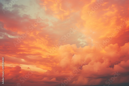 An abstract representation of a vibrant sunset, where the sky becomes a canvas painted with warm hues and soft gradients.