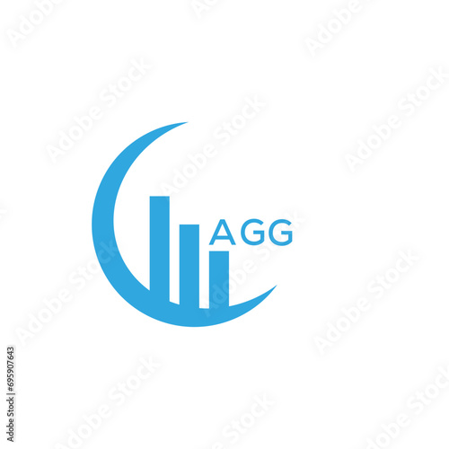 AGG letter logo design on black background. AGG creative initials letter logo concept. AGG letter design.
 photo