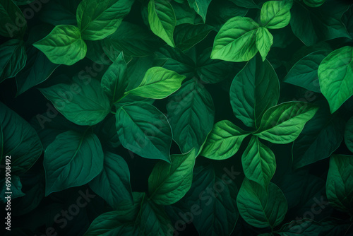Fondo de naturaleza con hojas verdes. photo