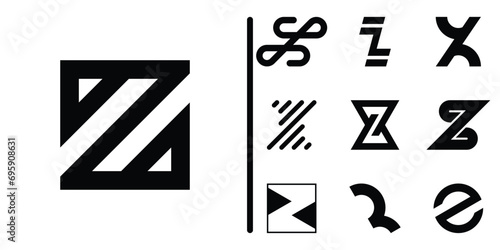 Letter Z logo collection. Premium Vector