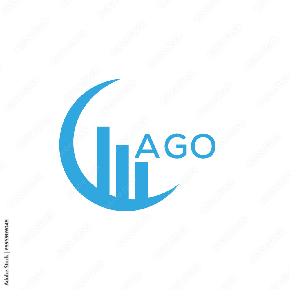 AGO letter logo design on black background. AGO creative initials letter logo concept. AGO letter design.
