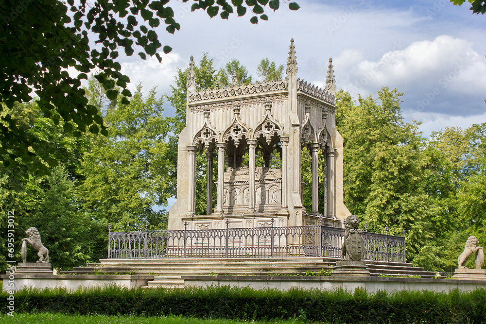 Obraz premium Mausoleum Potocki 19th century in Warsaw, Poland