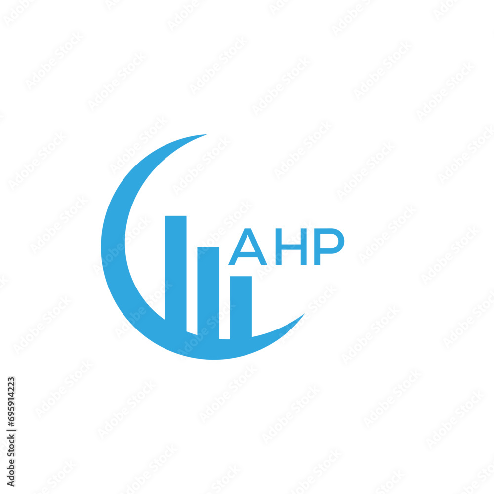 Fototapeta premium AHP letter logo design on black background. AHP creative initials letter logo concept. AHP letter design. 