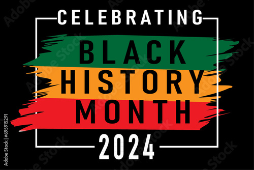Black history month 2024 African American history celebration vector illustration design.