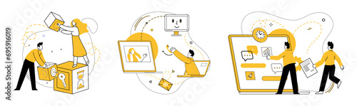 Team strategy vector illustration. Success in business is journey guided by well-defined team strategy concept Team spirit propels business towards achievement and continuous improvement